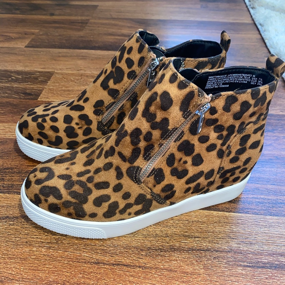 Cheetah print wedges